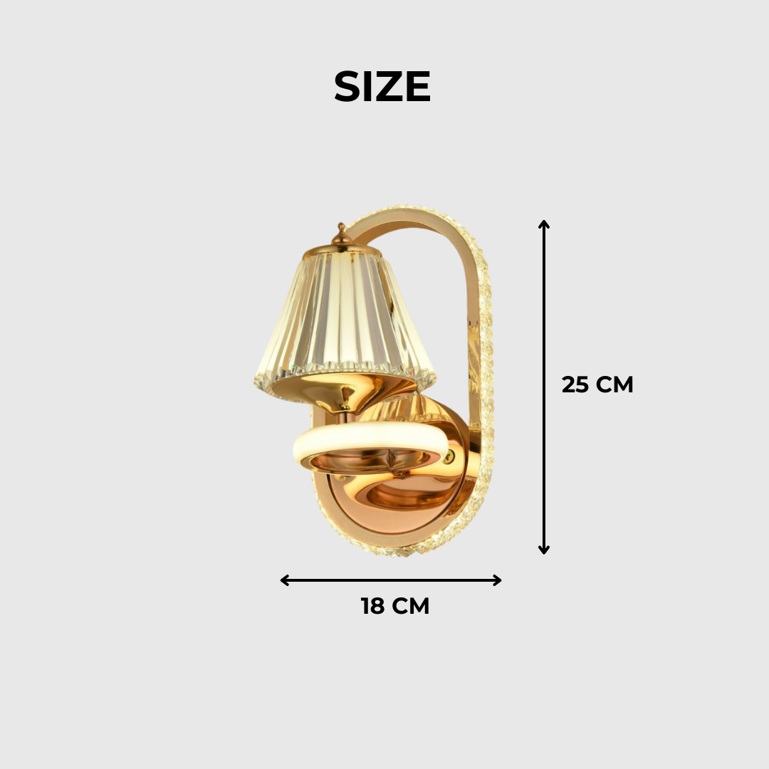 Gold Umbrella Wall Lamp with LED