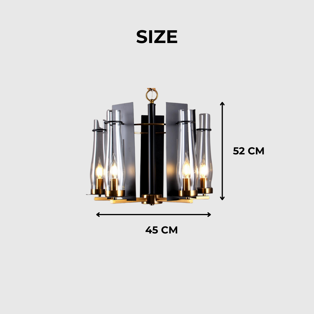 Luxury Candle Style Glass Chandelier