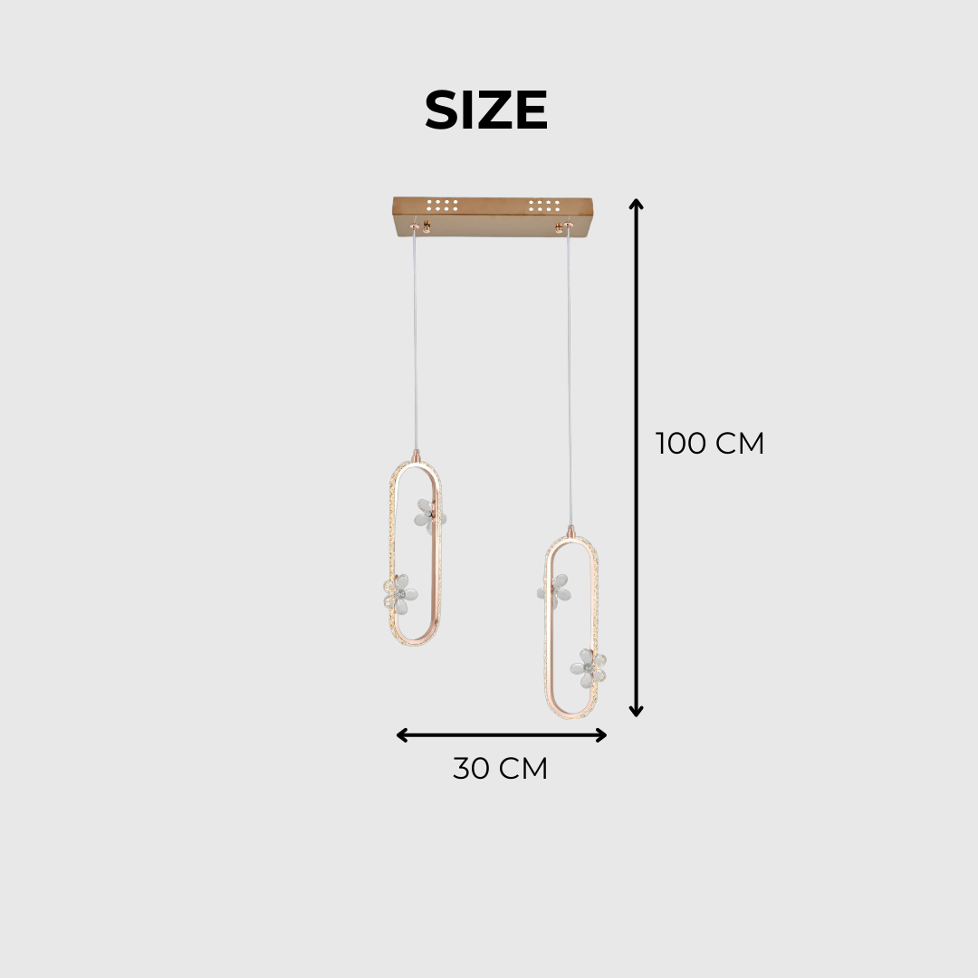 Luxury Crystal LED Double Pendant Light