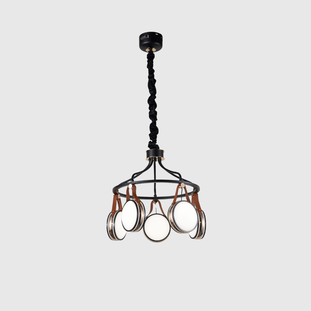 Adjustable 3-Color Leather LED Ceiling Light