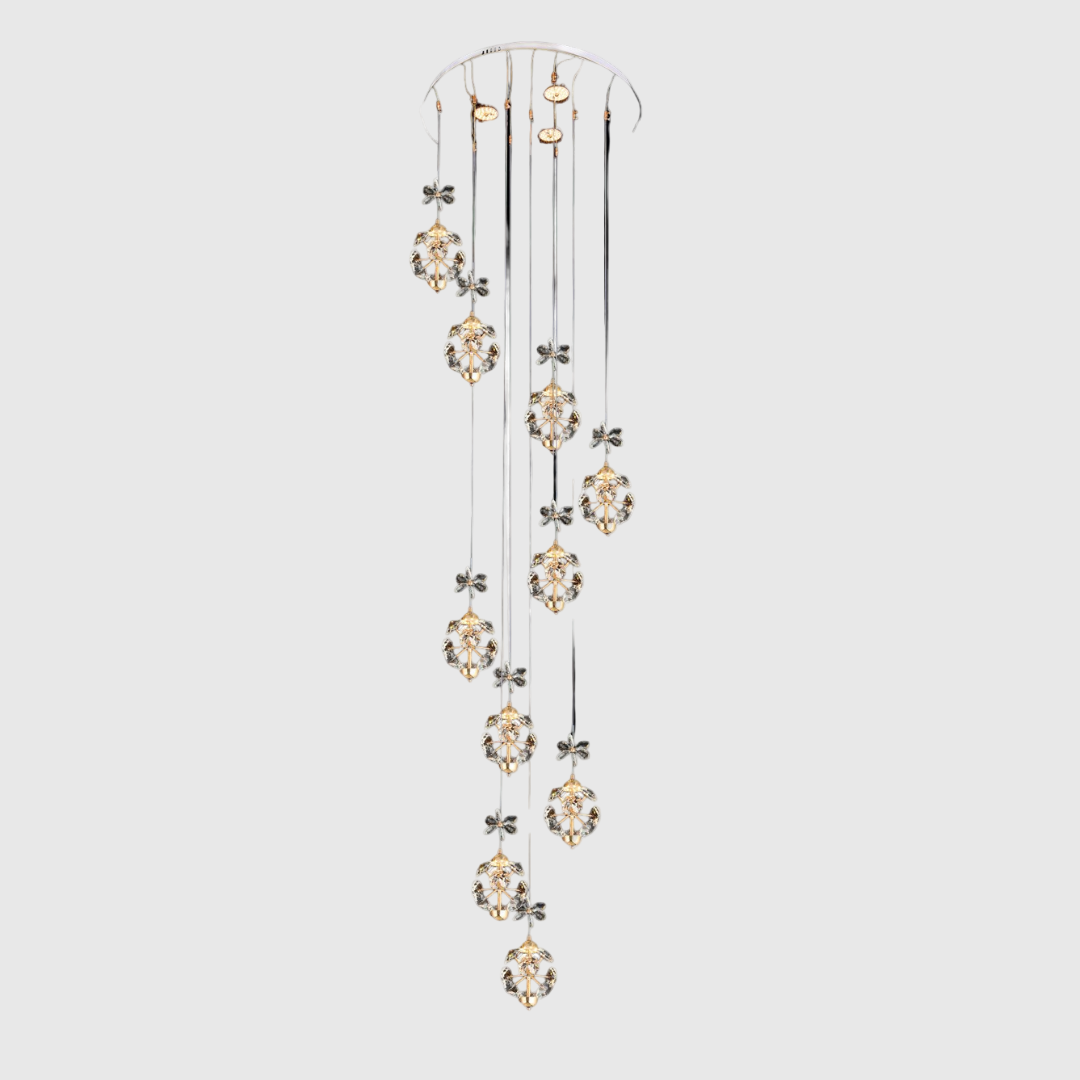 Luxury Flower Crystal LED Chandelier Light