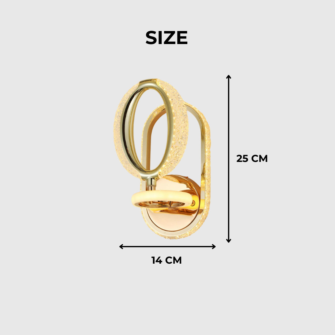 Modern Gold Acrylic LED Wall Lamp