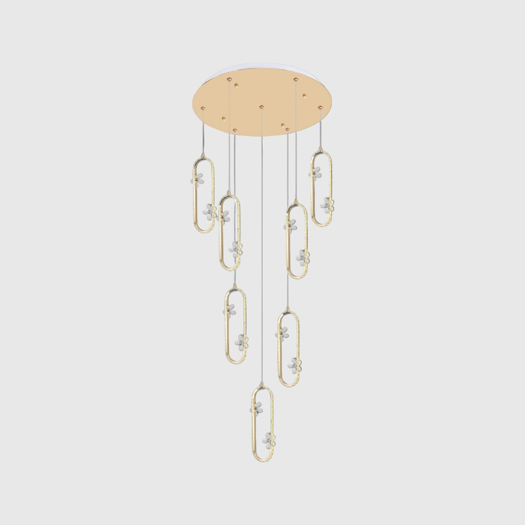 Long Crystal Modern LED Chandelier