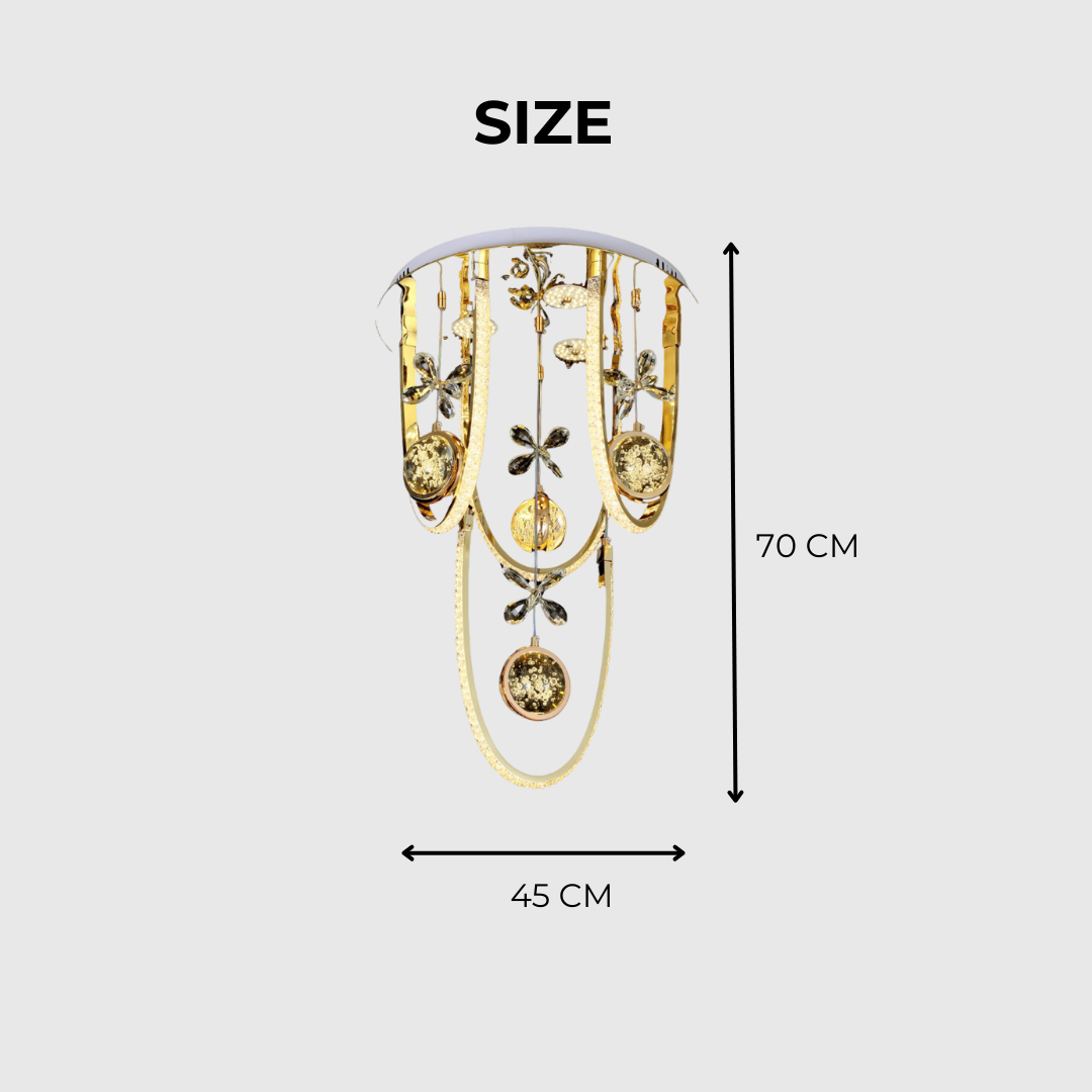 Luxury Gold Ceiling Crystal LED Chandelier