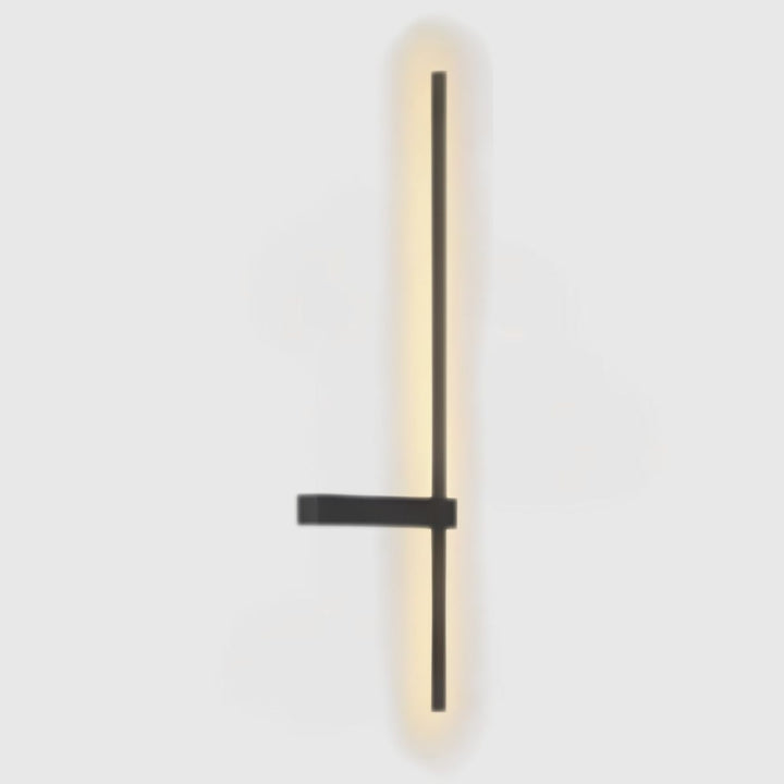 Modern Black LED Wall Lamp – Minimalist Design, Warm White Light
