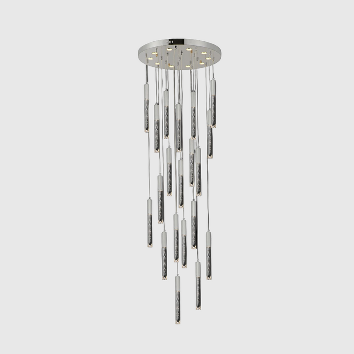 Long Crystal Chandelier – 3 Color LED