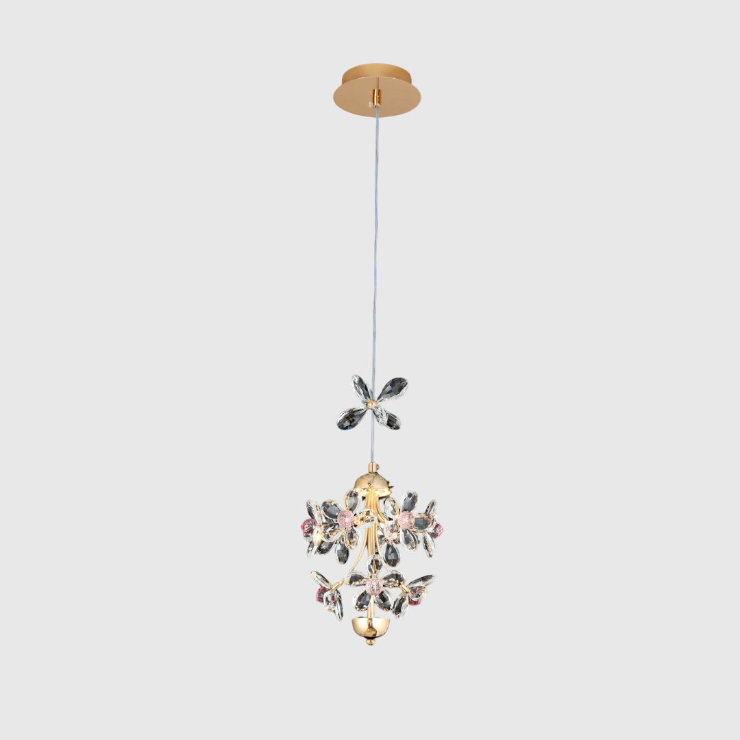 Luxury Flower Crystal LED Pendant Light