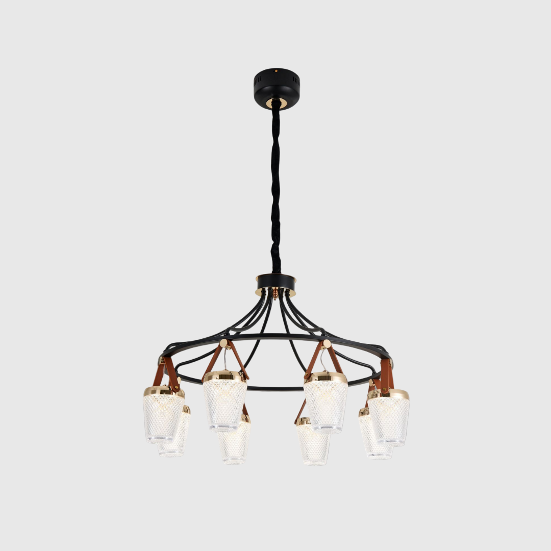 Candle Glass Modern LED Chandelier