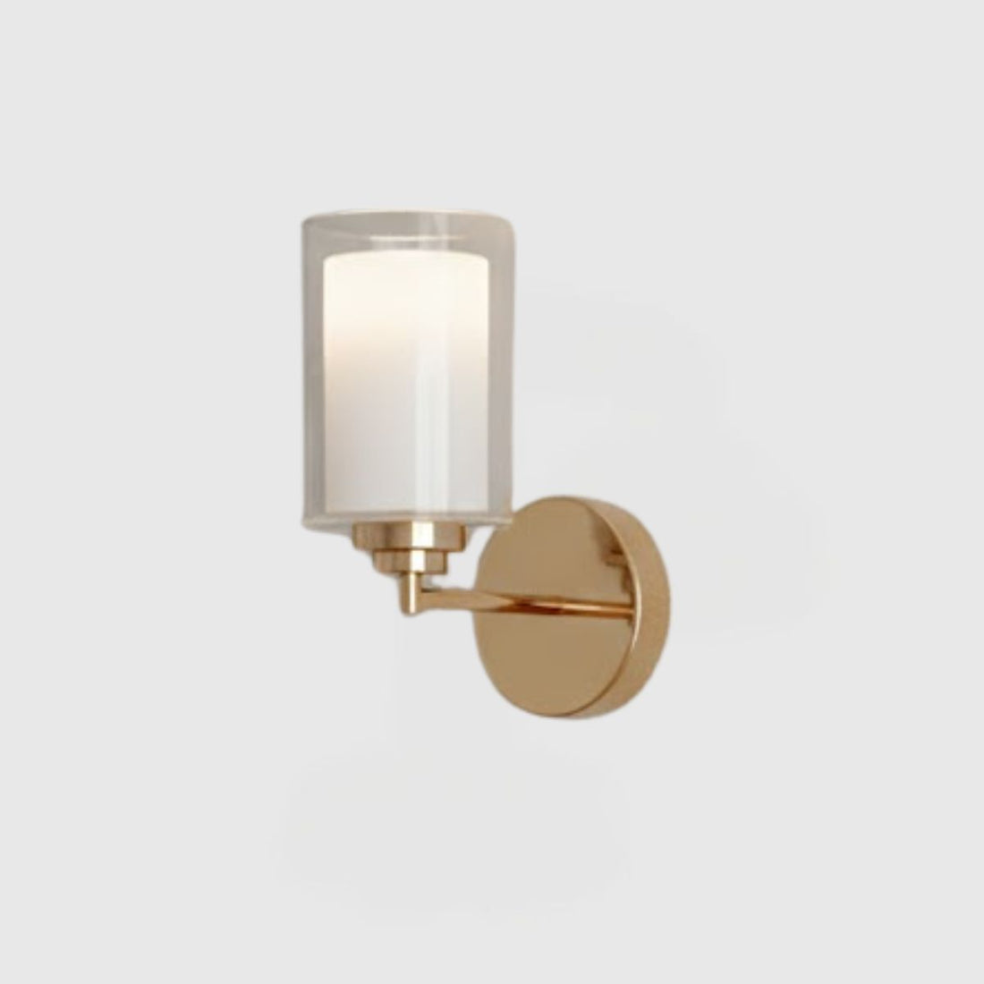 Contemporary Glass Cylinder Wall Sconce - Polished Chrome Finish