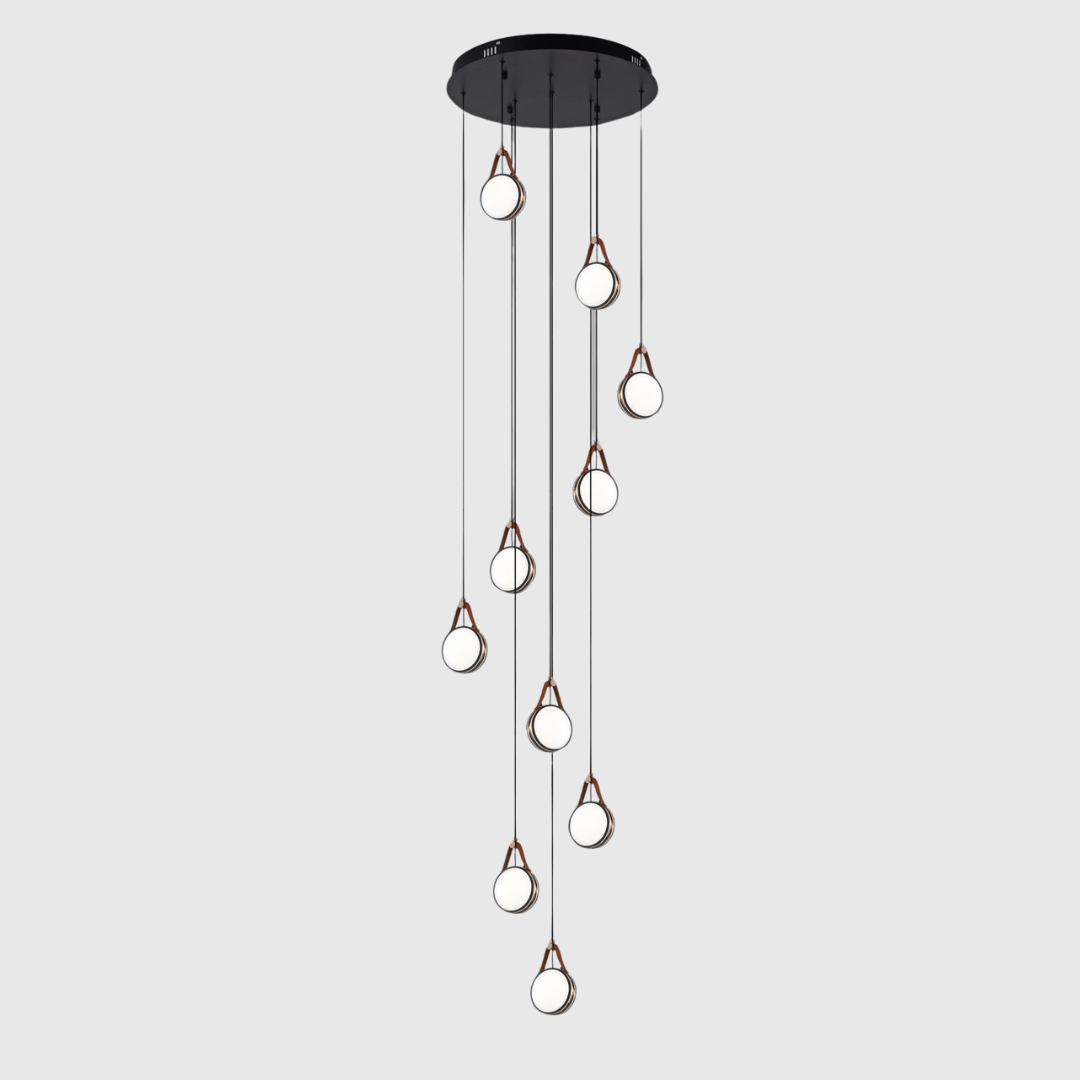 Luxury Leather Design Modern LED Chandelier