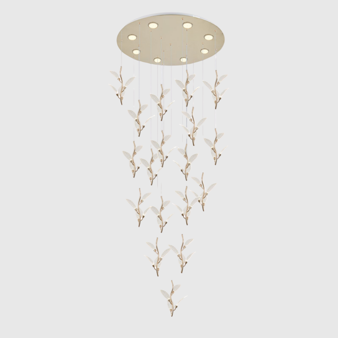Luxury Leaf LED Statement Ceiling Chandelier