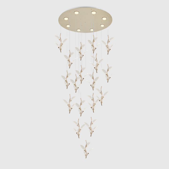 Luxury Leaf LED Statement Ceiling Chandelier