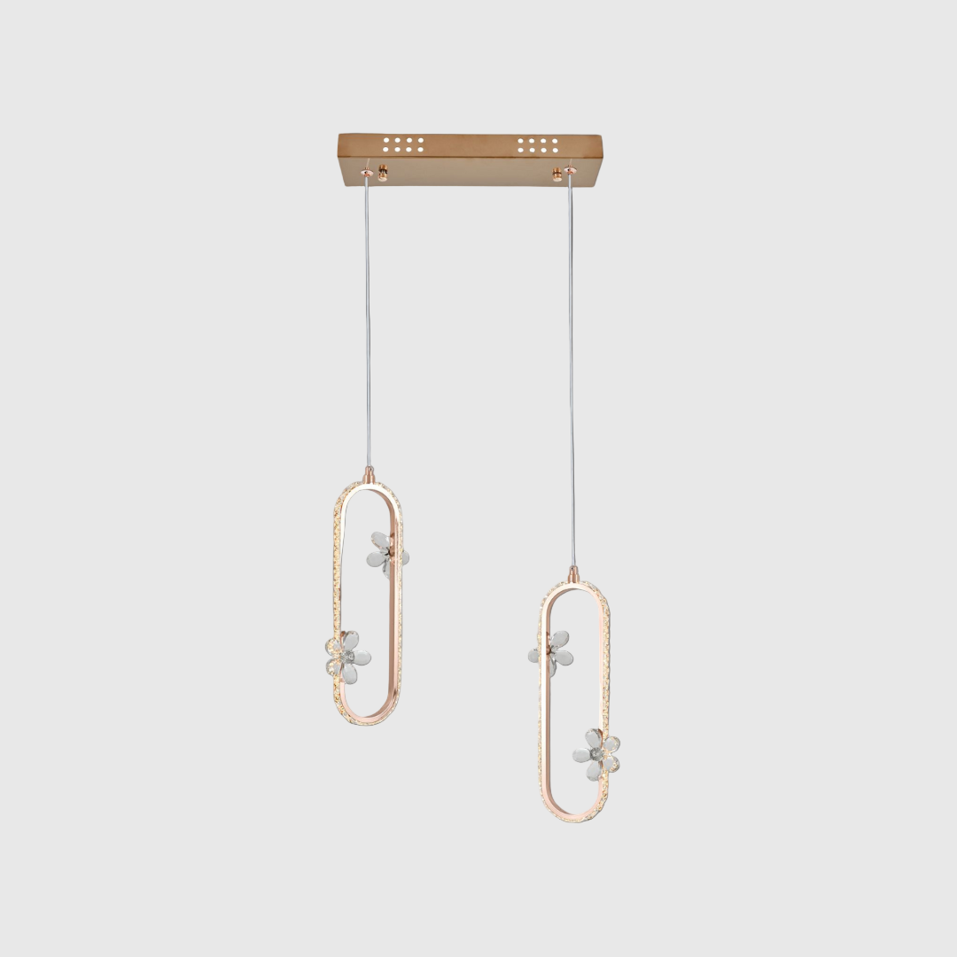 Luxury Crystal LED Double Pendant Light