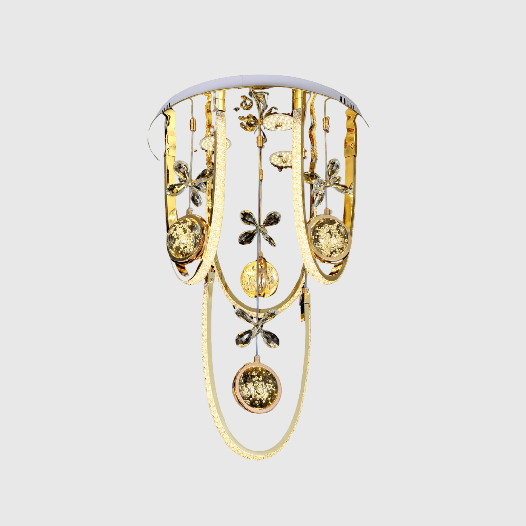 Luxury Gold Ceiling Crystal LED Chandelier