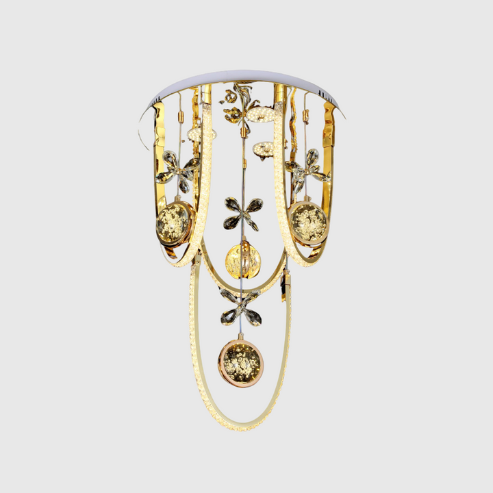 Luxury Gold Ceiling Crystal LED Chandelier