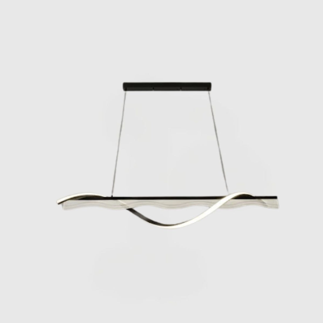 Modern 3-Light LED Tiered Chandelier – Black Wrought Iron,