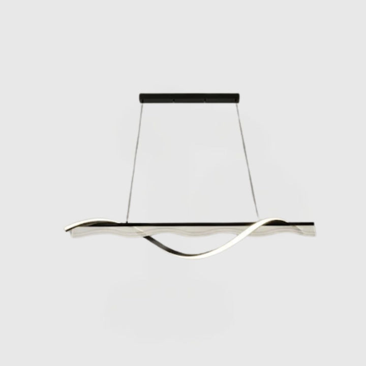 Modern 3-Light LED Tiered Chandelier – Black Wrought Iron,