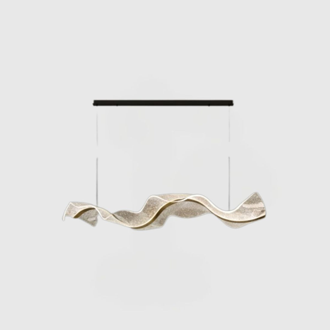 Stello Wave Chandelier – Modern Aluminum & Acrylic LED Light with Adjustable Height