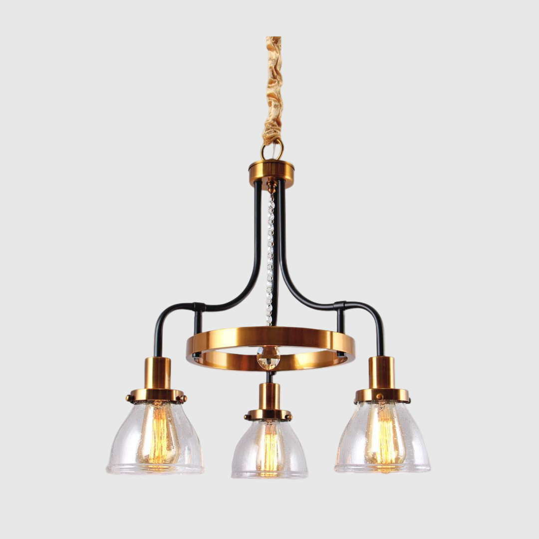 Elegant Metal Glass Modern Ceiling Chandelier