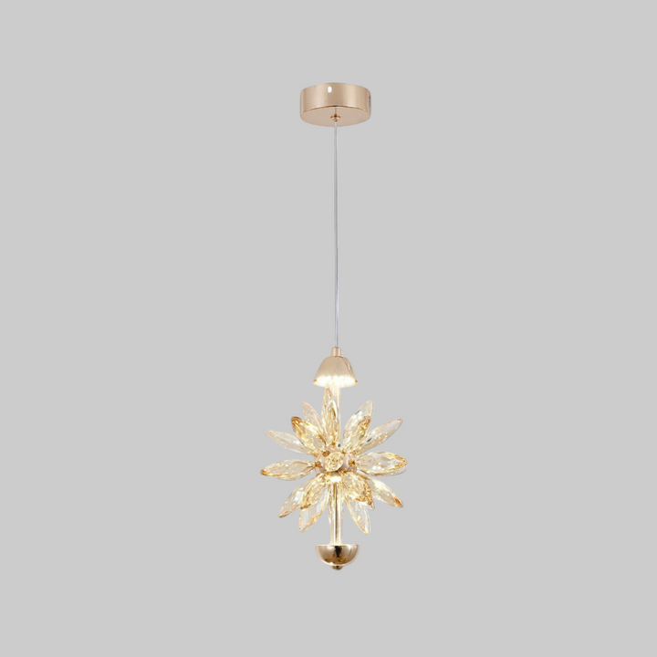 Long Crystal LED Single Pendant Light