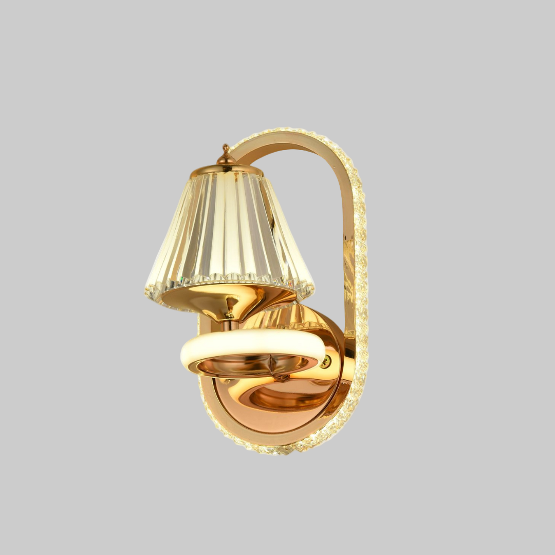 Gold Umbrella Wall Lamp with LED