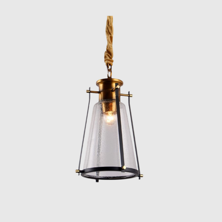 Modern Copper Metal Glass Pendant Light