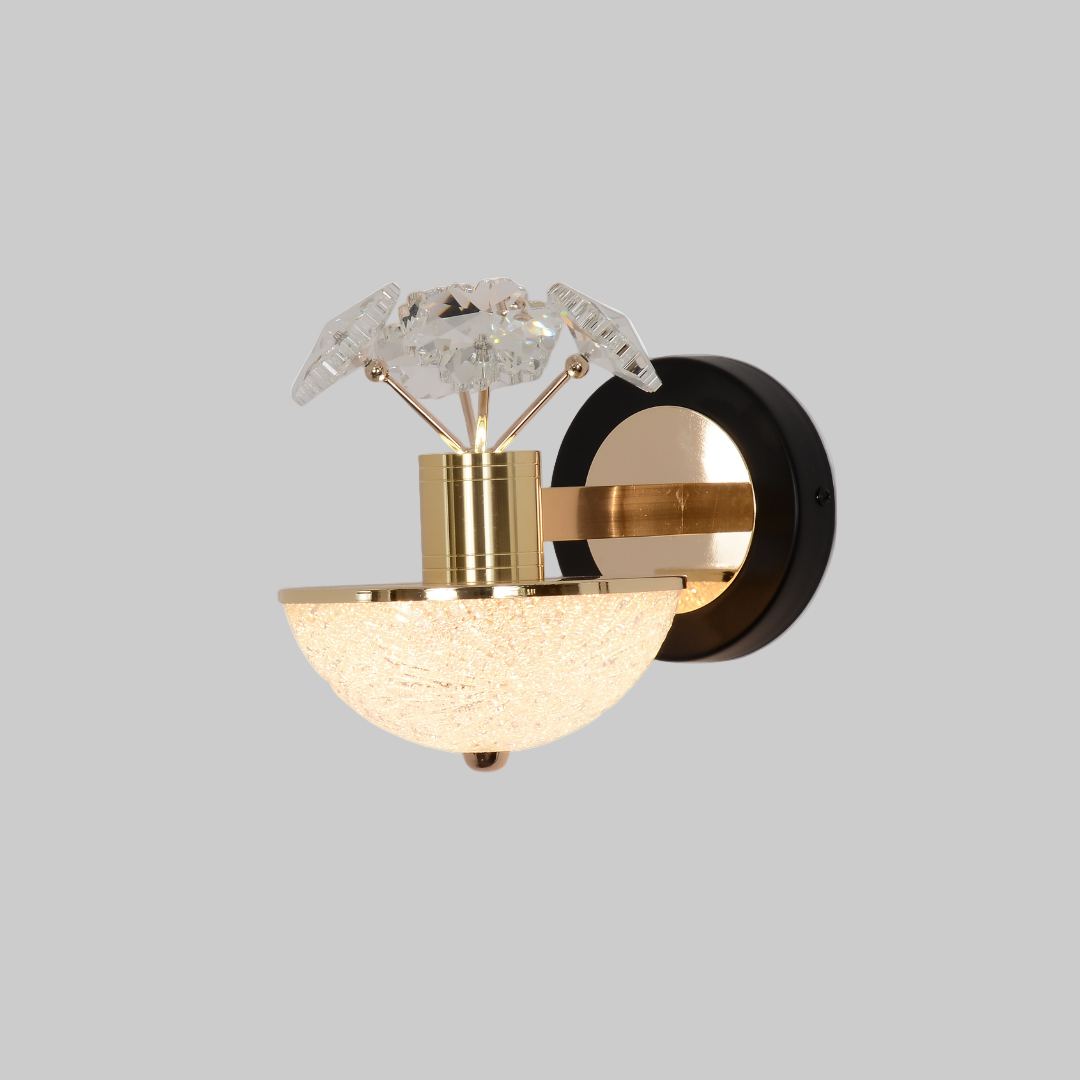 Fancy Metal and Glass Wall Lamp