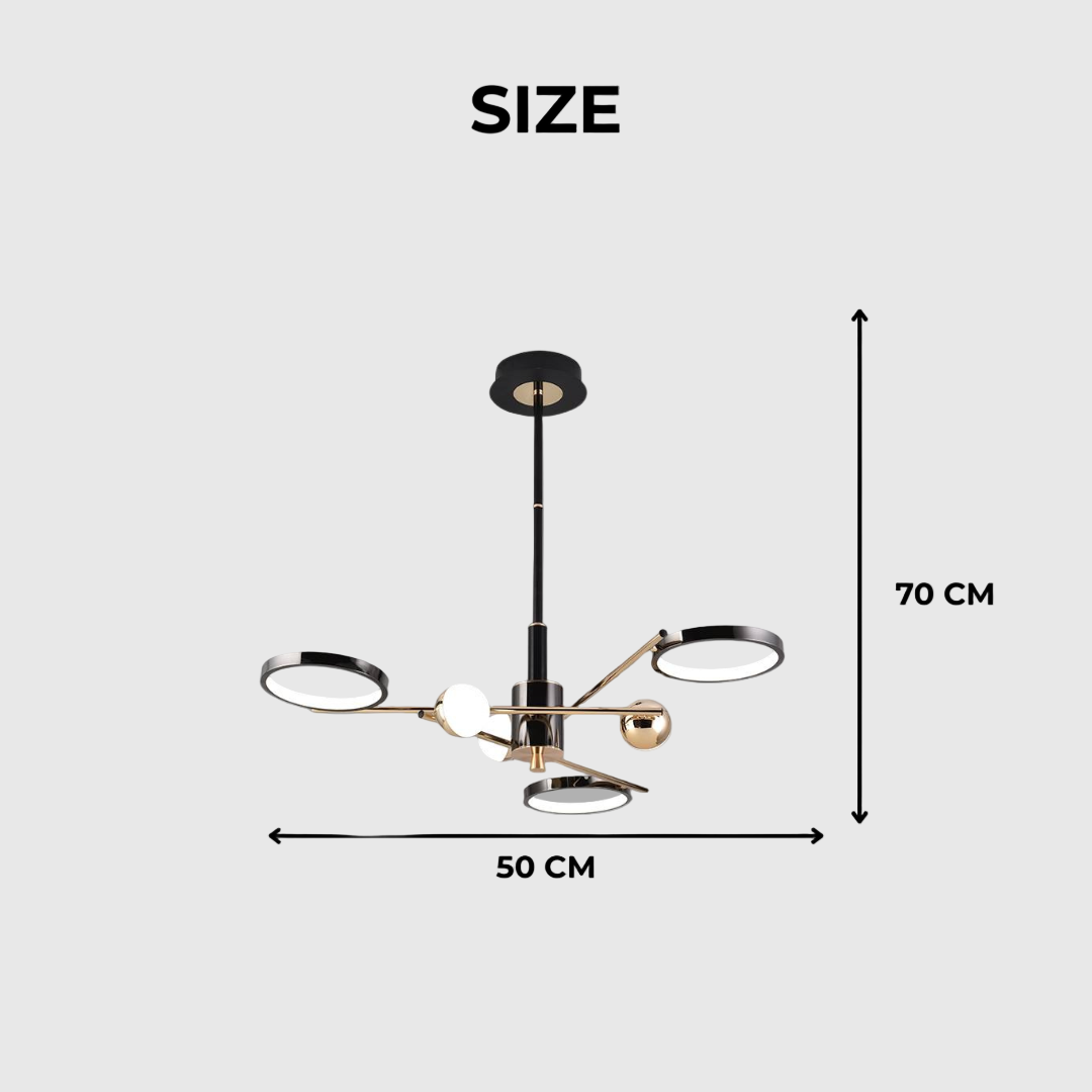 Modern Golden Linear Ceiling Chandelier