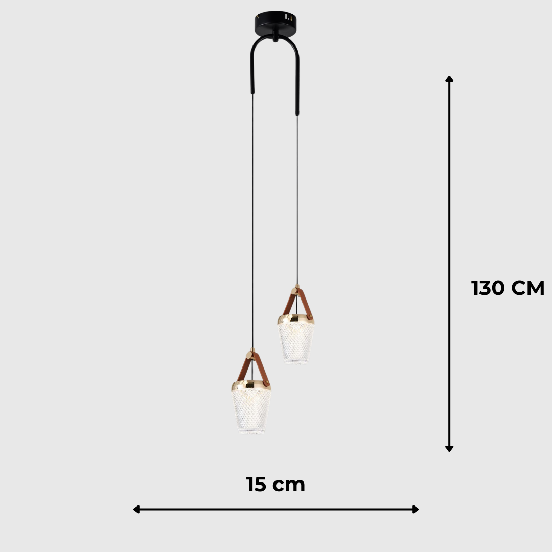 Elegant Modern LED Double Pendant Light
