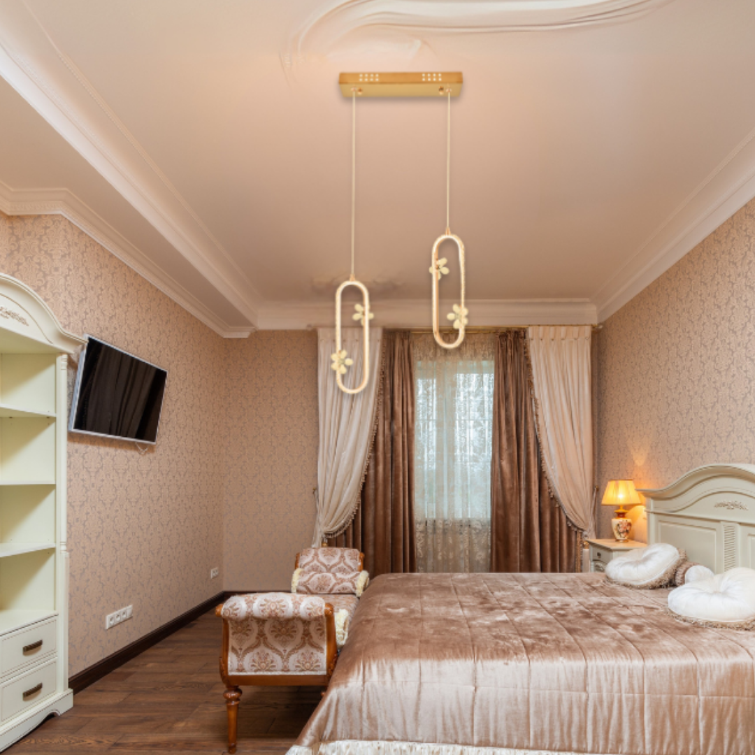 Luxury Crystal LED Double Pendant Light