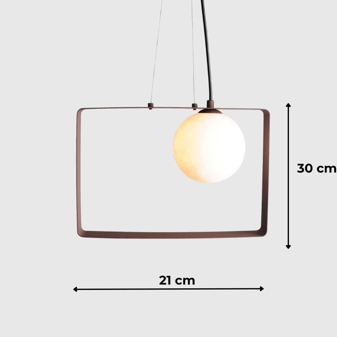 Square Steel Modern LED Pendant Light