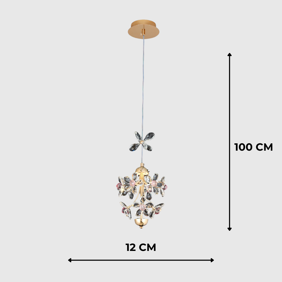 Luxury Flower Crystal LED Pendant Light