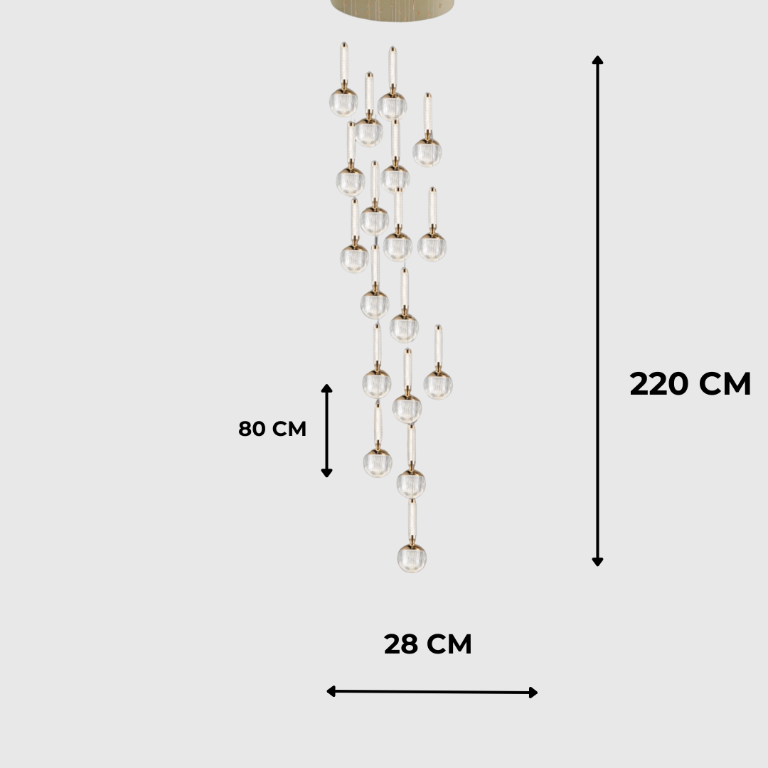 Modern Acrylic Adjustable 3-Color LED Chandelier