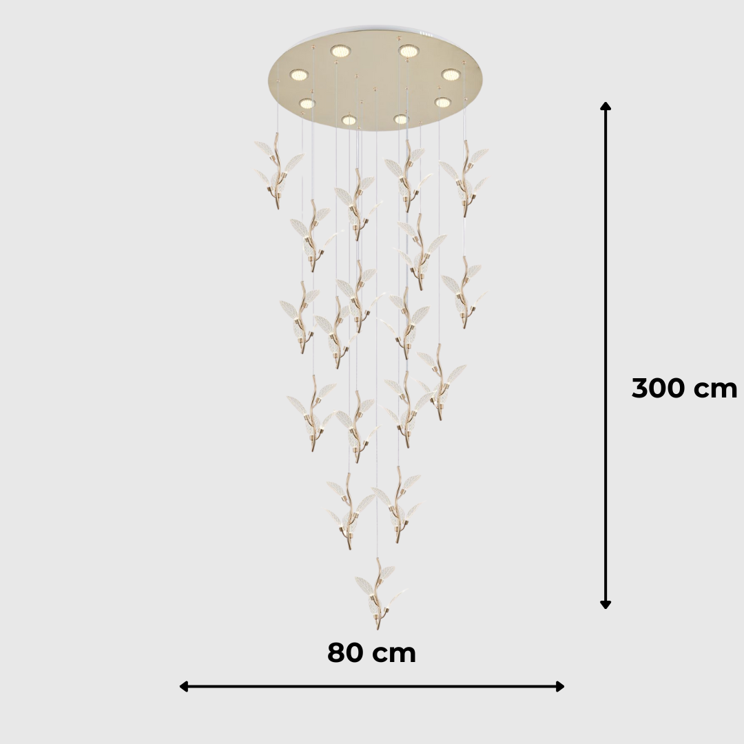 Luxury Leaf LED Statement Ceiling Chandelier