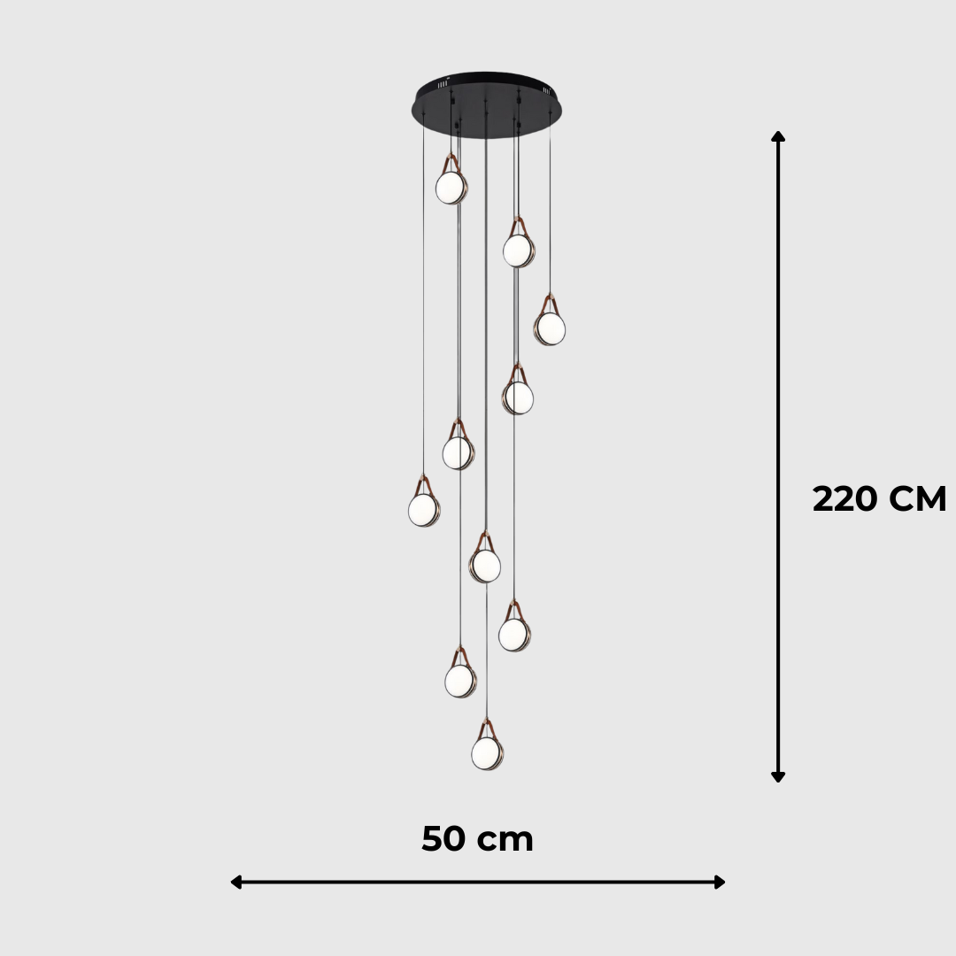 Luxury Leather Design Modern LED Chandelier