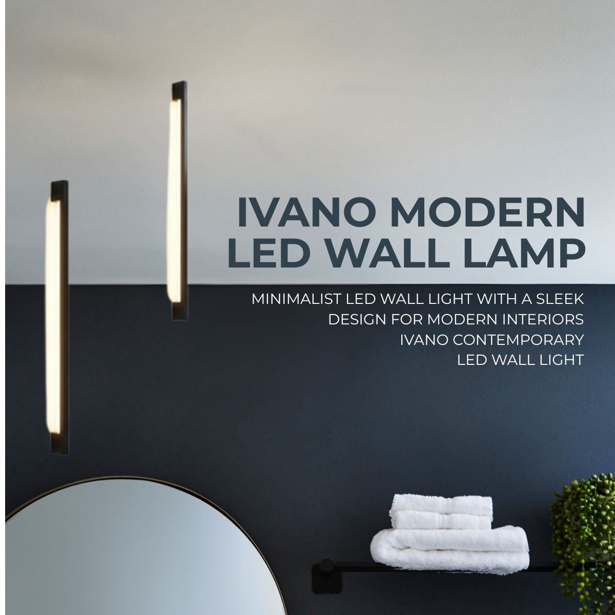 Arcchio Ivano Modern LED Wall Lamp – Black Aluminium Accent Light