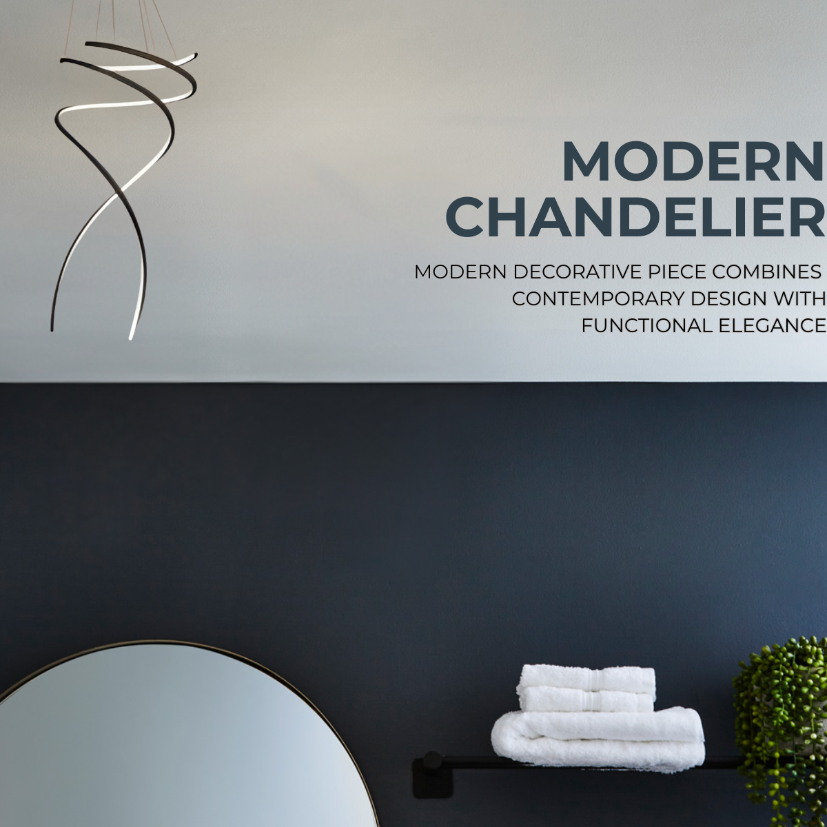 Double Helix LED Spiral Pendant Light – Modern Ceiling Fixture