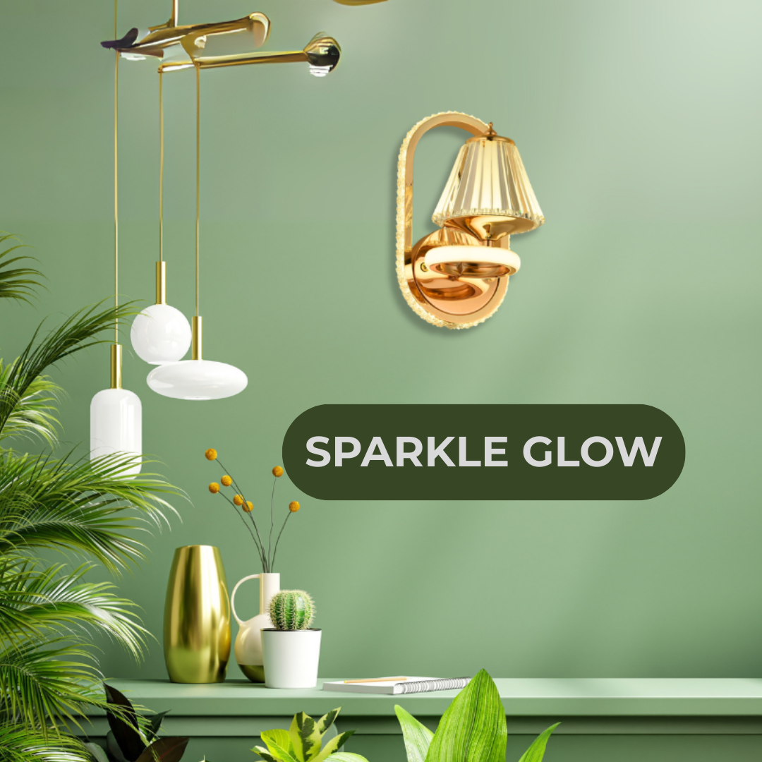 Gold Umbrella Wall Lamp with LED