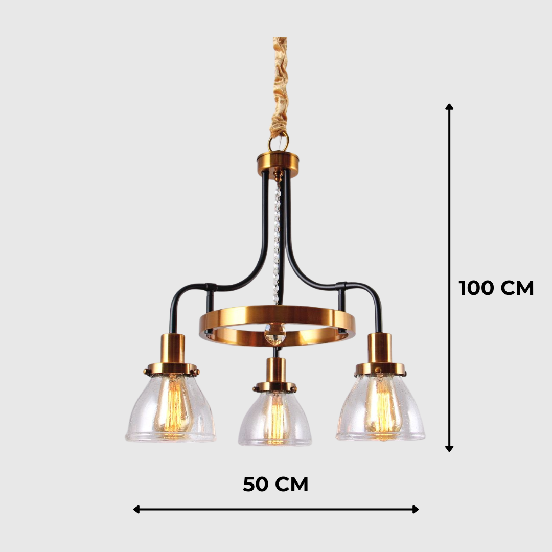 Elegant Metal Glass Modern Ceiling Chandelier