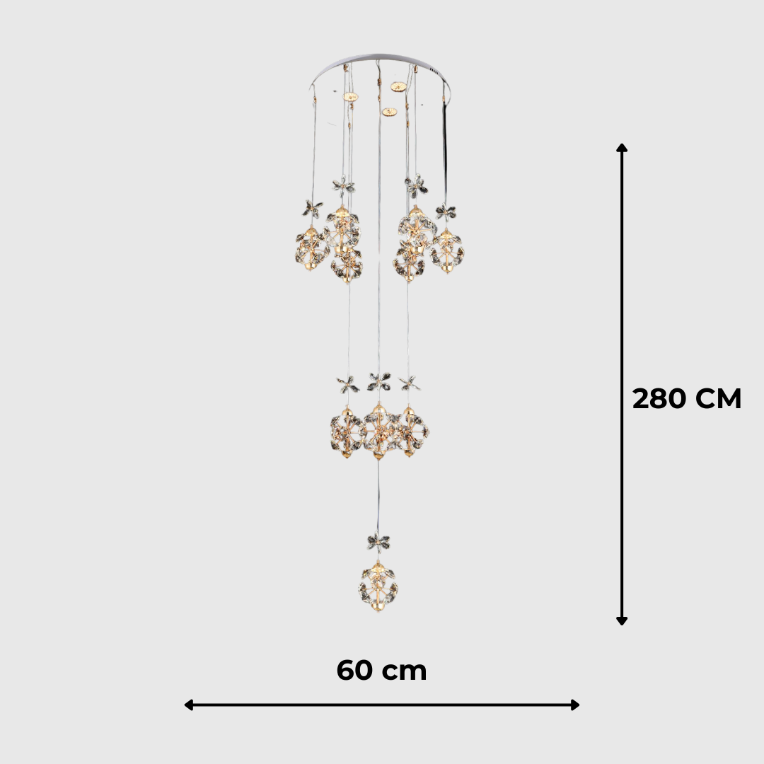 Luxury Diamond Crystal LED Ceiling Chandelier