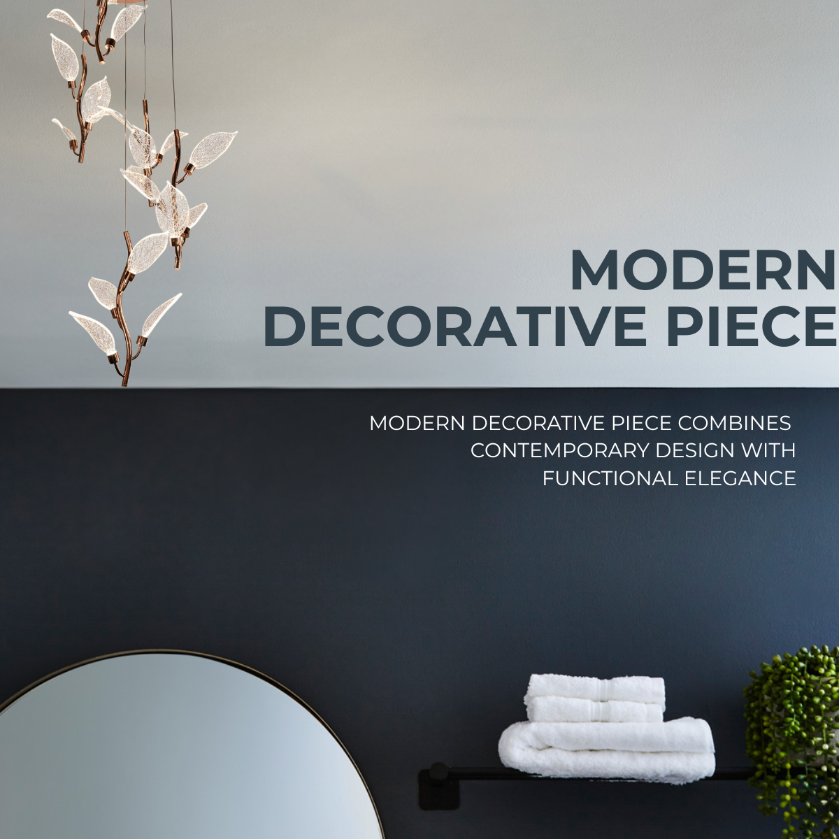 Acrylic & Iron Decorative Piece with FR Gold Base