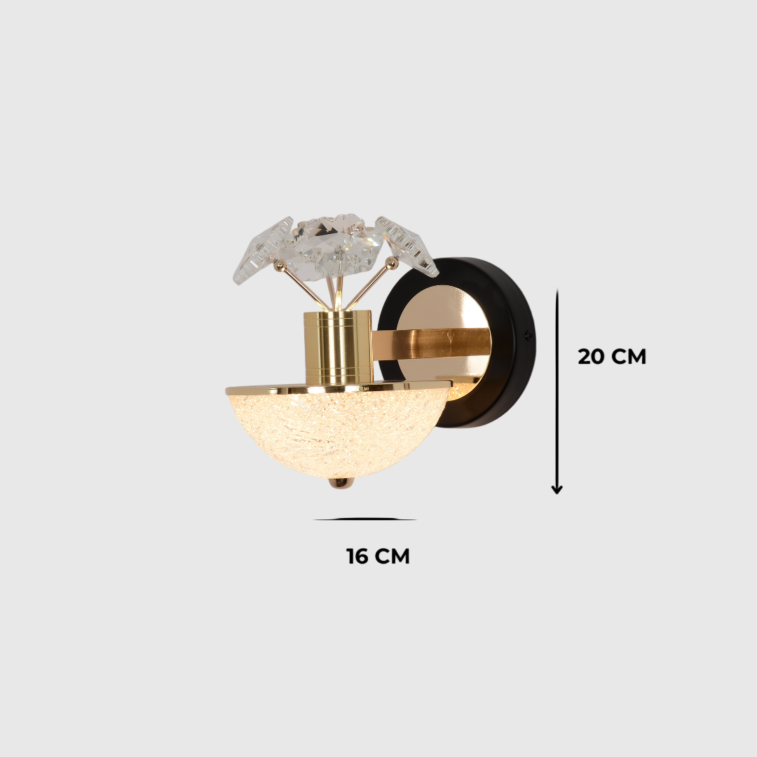 Fancy Metal and Glass Wall Lamp