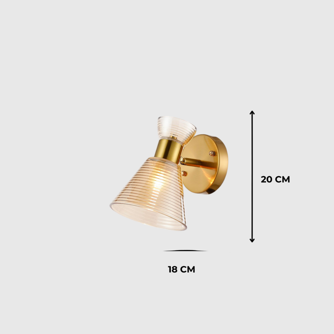 Golden Glass Copper Wall Lamp
