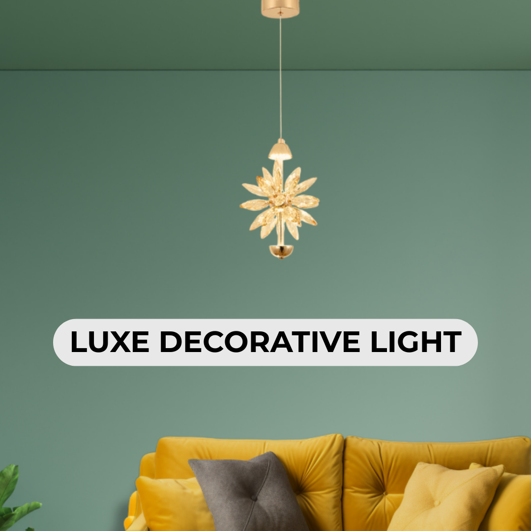 Long Crystal LED Single Pendant Light