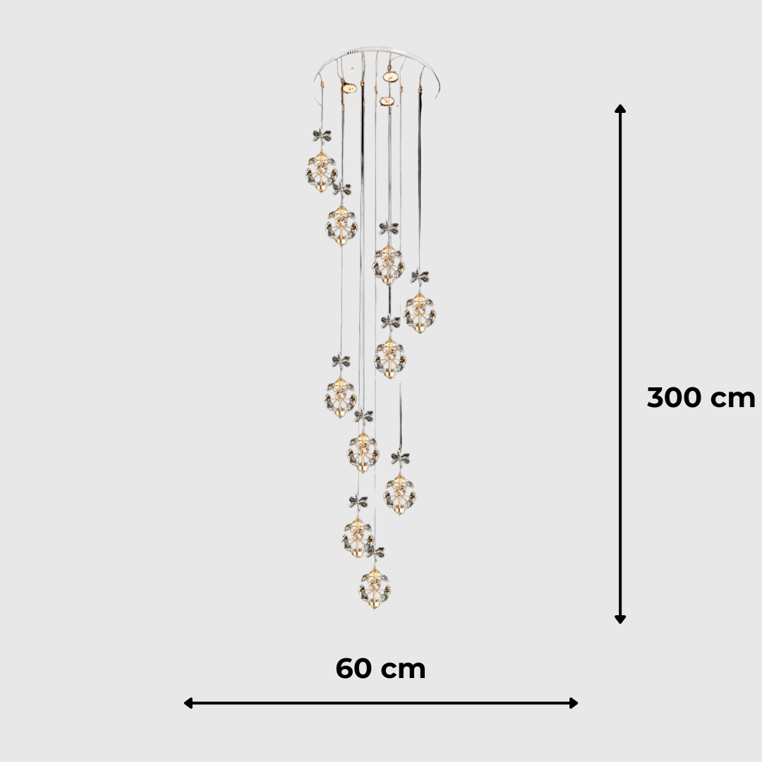 Luxury Flower Crystal LED Chandelier Light