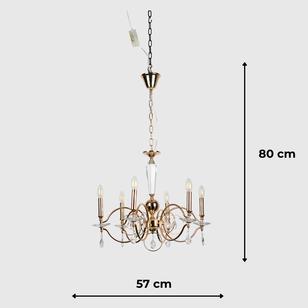Modern Crystal Gold LED Chandelier