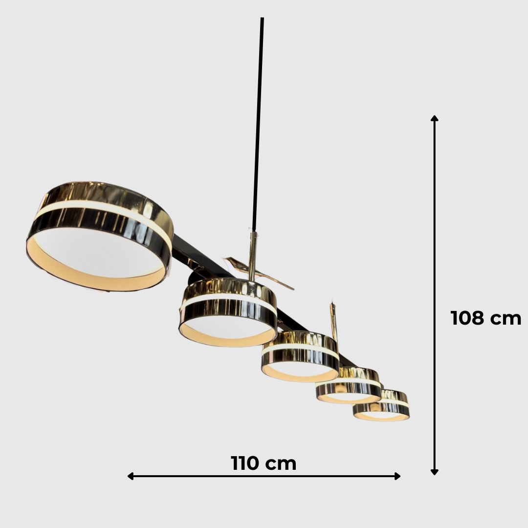 Elegant Linear LED Hanging Chandelier Fixture