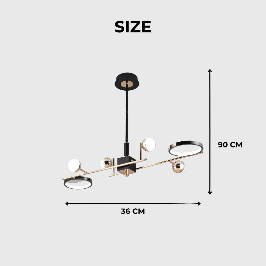 Modern Golden Linear Chandelier