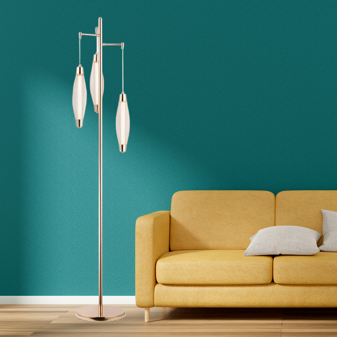 Modern Standing LED Floor Lamp Gold