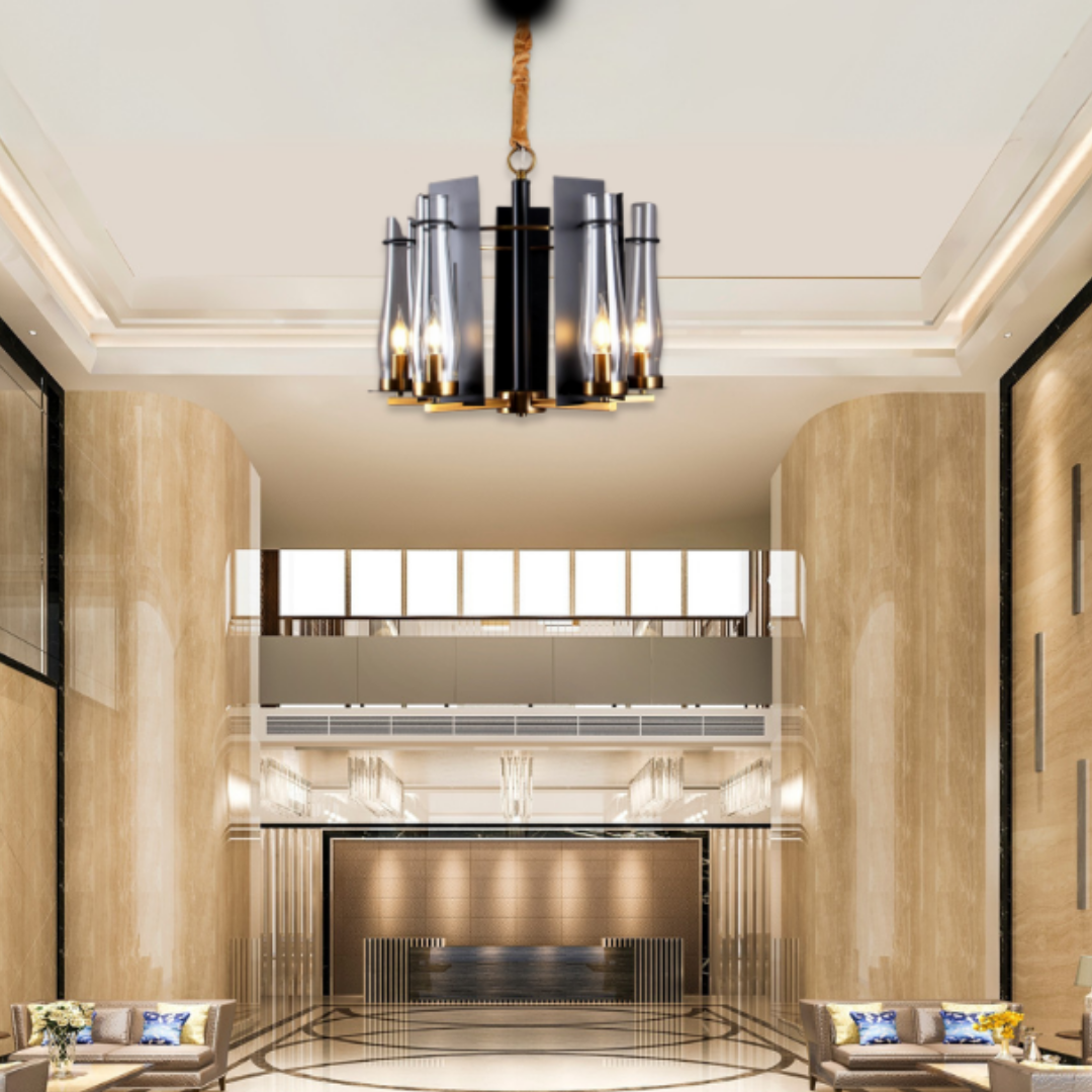 Luxury Candle Style Glass Chandelier